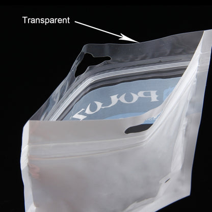 10 PCS PULUZ 33cm x 23.5cm Hang Hole Clear Front White Pearl Jewelry Zip Lock Packaging Bag(Size: XL) - DJI & GoPro Accessories by PULUZ | Online Shopping UK | buy2fix