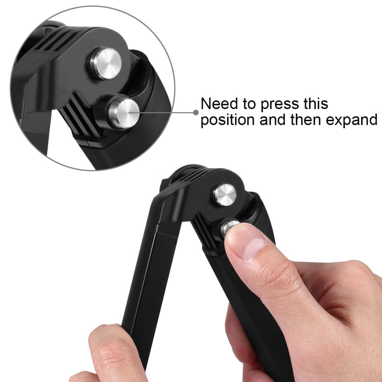 PULUZ 3-Way Grip Foldable Tripod Selfie-stick Extension Monopod for GoPro, Insta360 ONE R, DJI Osmo Action and Other Action Cameras, Length: 20-58cm - DJI & GoPro Accessories by PULUZ | Online Shopping UK | buy2fix