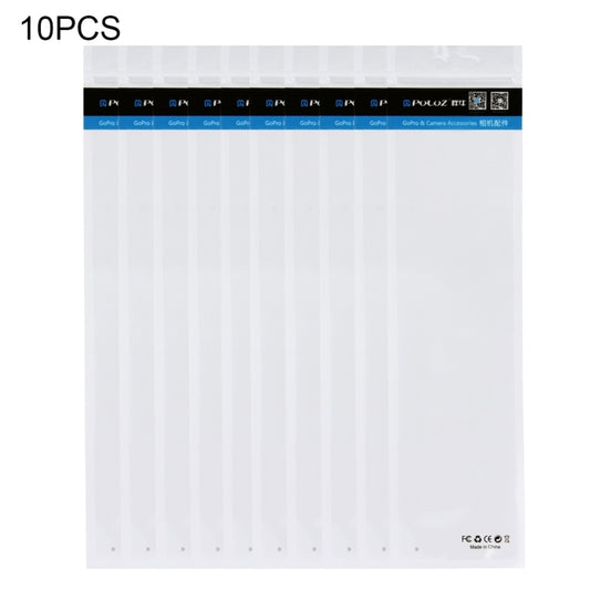 10 PCS PULUZ 34.5cm x 9cm Hang Hole Clear Front White Pearl Jewelry Zip Lock Packaging Bag(Size: S, Lengthened type) - DJI & GoPro Accessories by PULUZ | Online Shopping UK | buy2fix