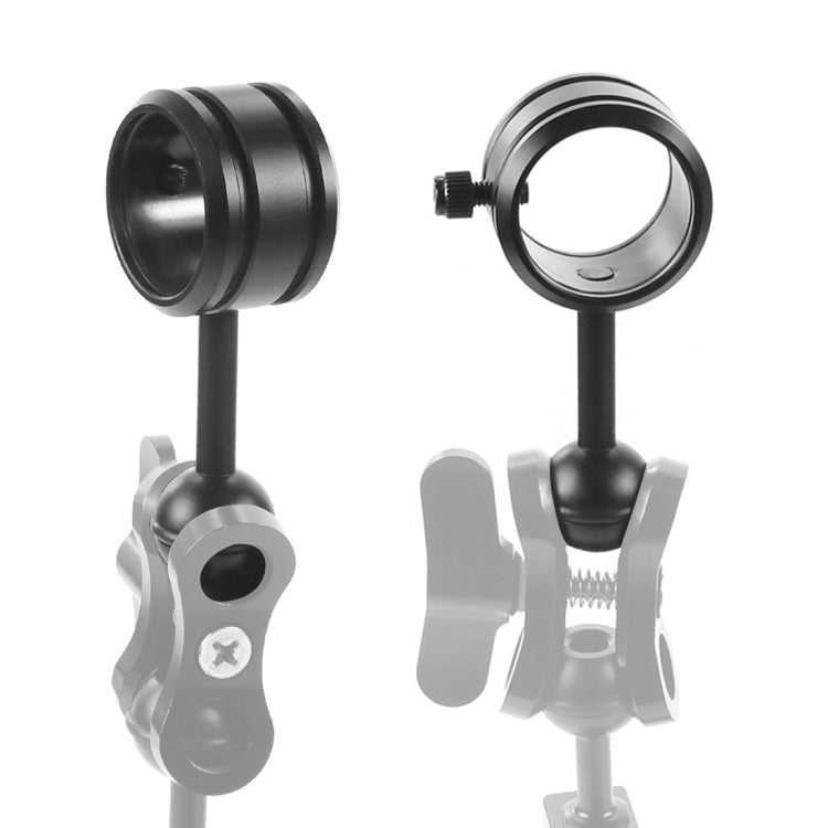 PULUZ Light Diving Aluminum Alloy Clamp Ball Head Mount Adapter Fixed Clip for Underwater Strobe Housing Light - Camera Accessories by PULUZ | Online Shopping UK | buy2fix