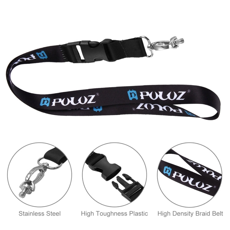 PULUZ 60cm Detachable Long Neck Strap Lanyard Sling with 1/4 inch Screw for GoPro Hero11 Black / HERO10 Black / HERO9 Black /HERO8 / HERO7 /6 /5 /5 Session /4 Session /4 /3+ /3 /2 /1 / Max, DJI OSMO Action and Other Action Cameras - DJI & GoPro Accessories by PULUZ | Online Shopping UK | buy2fix