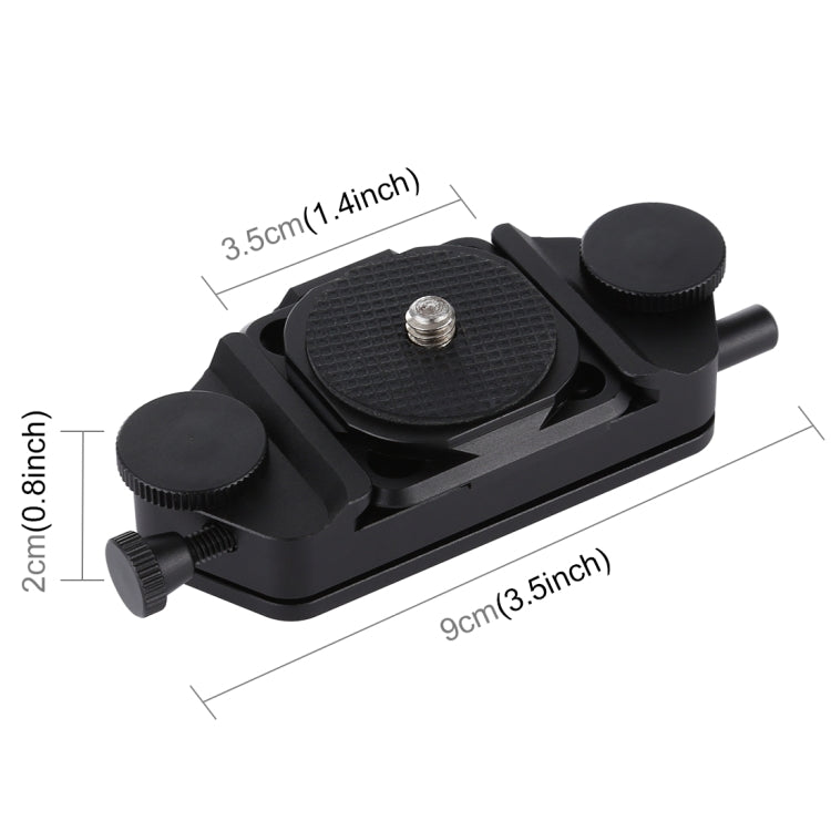 PULUZ Capture Camera Clip CNC Aluminum Alloy Quick Release Clip with Plate (Black) - Camera Accessories by PULUZ | Online Shopping UK | buy2fix