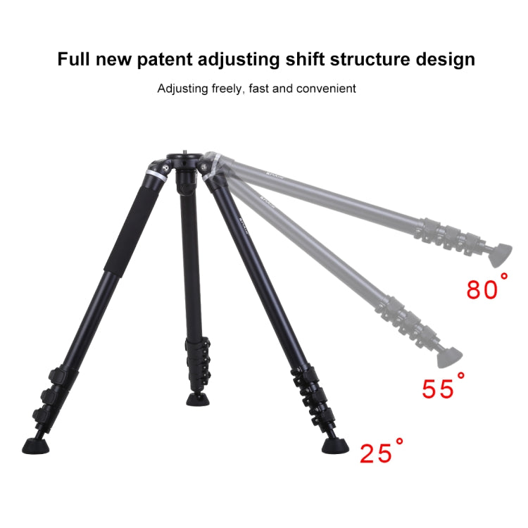 PULUZ 4-Section Folding Legs Metal Tripod Mount for DSLR / SLR Camera, Adjustable Height: 97-180cm - Camera Accessories by PULUZ | Online Shopping UK | buy2fix