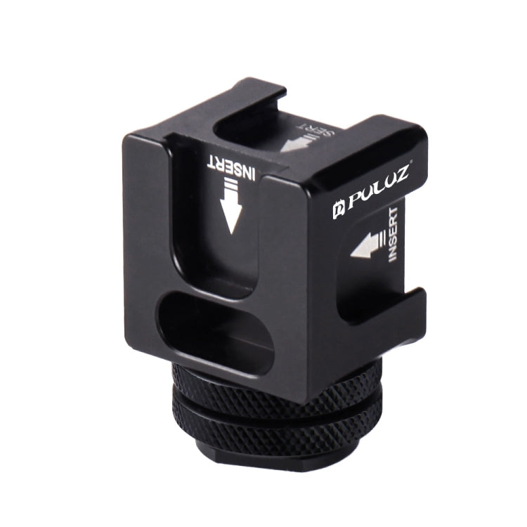 PULUZ 4-Head Hot Shoe Mount Adapter Microphone Flash Light Aluminum Alloy Holder Bracket - Camera Accessories by PULUZ | Online Shopping UK | buy2fix