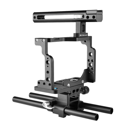 PULUZ Video Camera Cage Stabilizer with Handle & Rail Rod for Nikon Z6 / Z7(Black) - Camera Accessories by PULUZ | Online Shopping UK | buy2fix