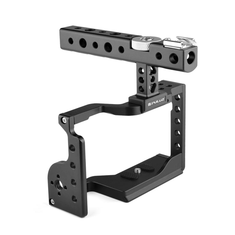 PULUZ Video Camera Cage Stabilizer with Handle for Sony A6600 / ILCE-6600(Black) - Camera Accessories by PULUZ | Online Shopping UK | buy2fix