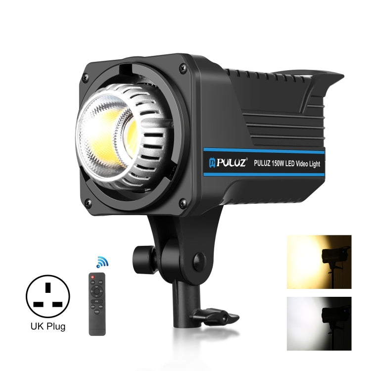 PULUZ 220V 150W Studio Video Light  3200K-5600K Dual Color Temperature Built-in Dissipate Heat System with Remote Control(UK Plug) - Shoe Mount Flashes by PULUZ | Online Shopping UK | buy2fix