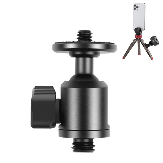 PULUZ 3/8 inch Outer Screw Metal Tripod Ball Head Adapter with Knob Lock(Black) - Camera Accessories by PULUZ | Online Shopping UK | buy2fix