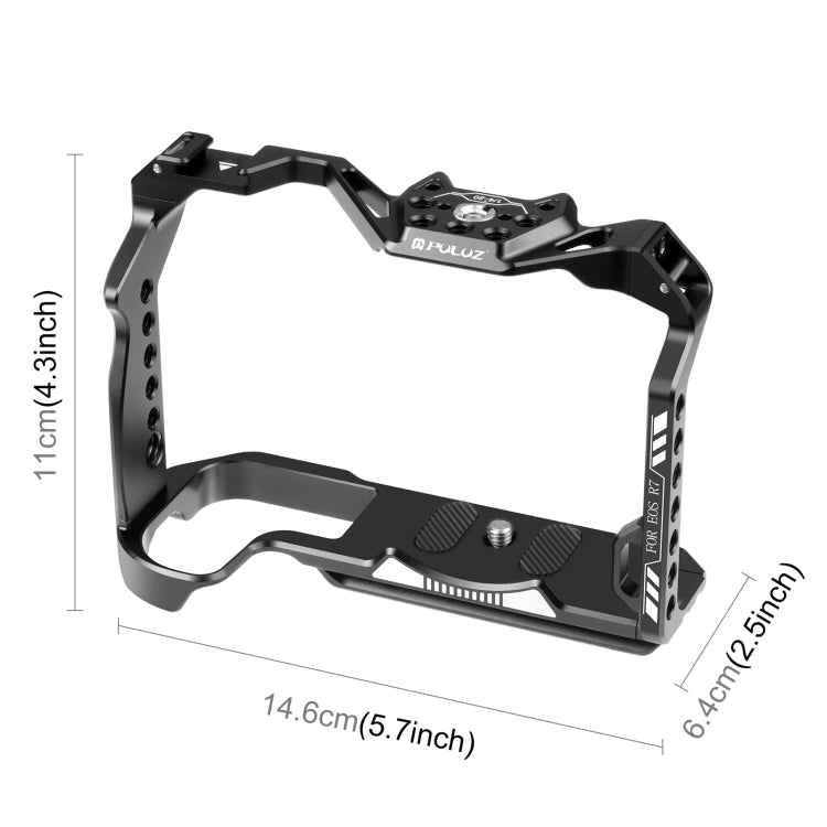 For Canon EOS R7 PULUZ Metal Camera Cage Stabilizer Rig(Black) - Camera Accessories by PULUZ | Online Shopping UK | buy2fix
