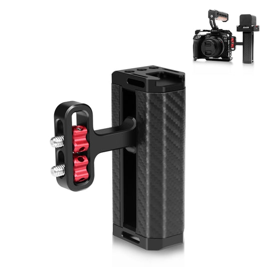 PULUZ Universal Camera Metal Side Handle with Cold Shoe Mount for Camera Cage Stabilizer (Black) - Camera Accessories by PULUZ | Online Shopping UK | buy2fix