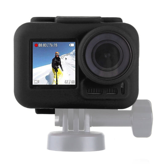 PULUZ Silicone Protective Case for DJI Osmo Action with Frame(Black) - DJI & GoPro Accessories by PULUZ | Online Shopping UK | buy2fix