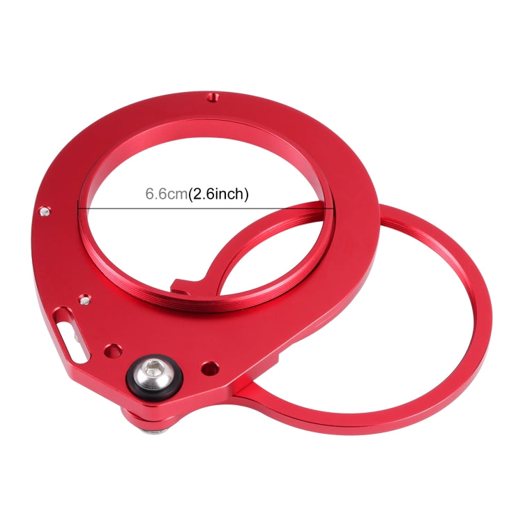 PULUZ Aluminum Alloy 67mm to 67mm Swing Wet-Lens Diopter Adapter Mount for DSLR Underwater Diving Housing(Red) - Camera Accessories by PULUZ | Online Shopping UK | buy2fix