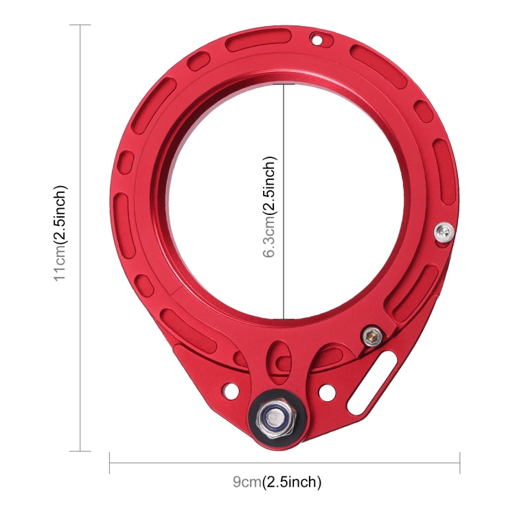 PULUZ Aluminum Alloy 67mm to 67mm Swing Wet-Lens Diopter Adapter Mount for DSLR Underwater Diving Housing(Red) - Camera Accessories by PULUZ | Online Shopping UK | buy2fix