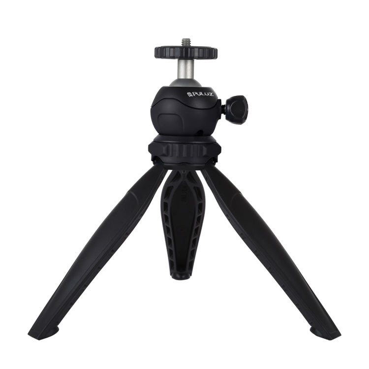 PULUZ 20cm Pocket Plastic Tripod Mount with 360 Degree Ball Head for Smartphones, GoPro, DSLR Cameras(Black) - Camera Accessories by PULUZ | Online Shopping UK | buy2fix