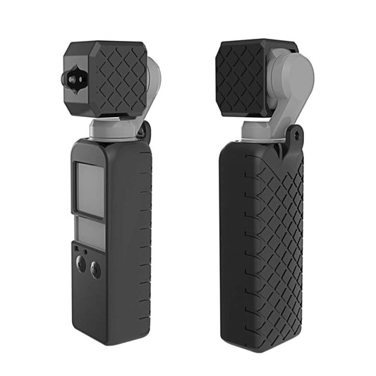PULUZ  2 in 1 Diamond Texture Silicone Cover Case Set for DJI OSMO Pocket(Black) - DJI & GoPro Accessories by PULUZ | Online Shopping UK | buy2fix