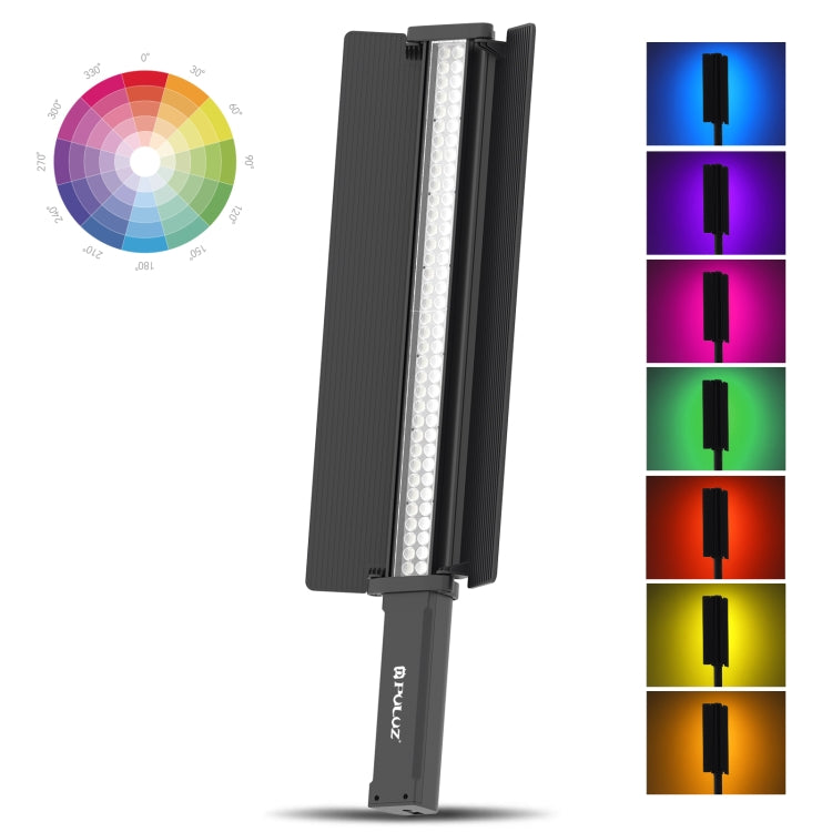 PULUZ 72 LEDs Photo Handheld Stick Light Full Color RGB Fill Light with Barndoor - Camera Accessories by PULUZ | Online Shopping UK | buy2fix