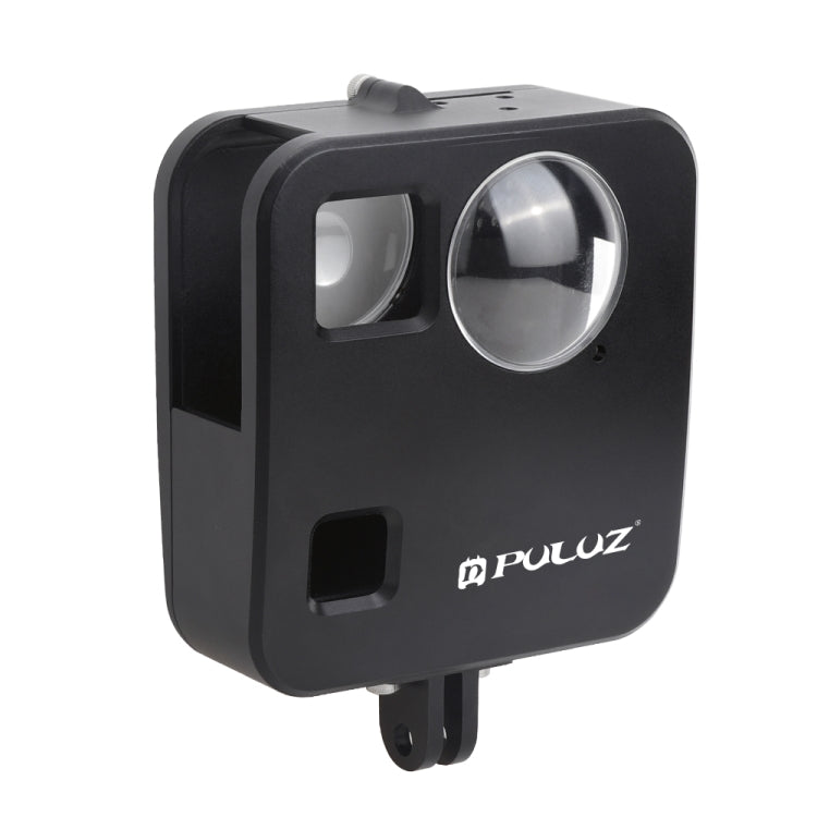 PULUZ for GoPro Fusion Housing Shell CNC Aluminum Alloy Protective Cage with Basic Mount & Lens Caps(Black) - DJI & GoPro Accessories by PULUZ | Online Shopping UK | buy2fix
