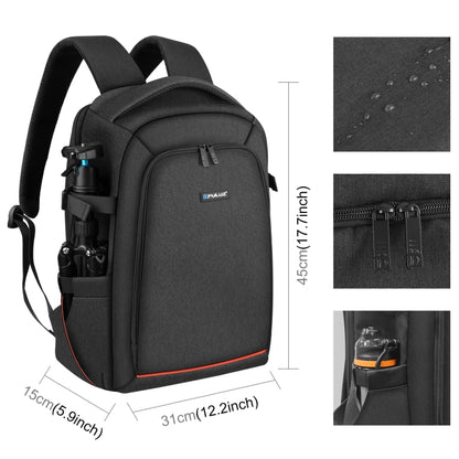 [RUS Warehouse] PULUZ Outdoor Portable Waterproof Scratch-proof Dual Shoulders Backpack Handheld PTZ Stabilizer Camera Bag with Rain Cover for Digital Camera, DJI Ronin-SC / Ronin-S(Black) - Backpack by PULUZ | Online Shopping UK | buy2fix