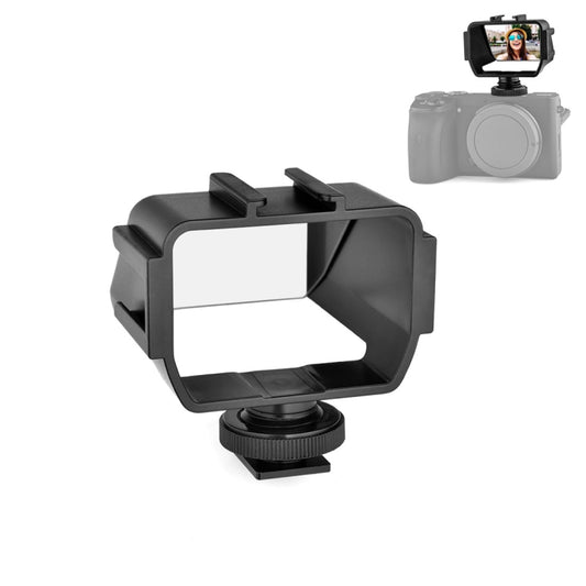 PULUZ Camera Vlog Selfie Flip Screen with Cold Shoe Mount Adapter for Mirrorless Camera(Black) - Camera Accessories by buy2fix | Online Shopping UK | buy2fix