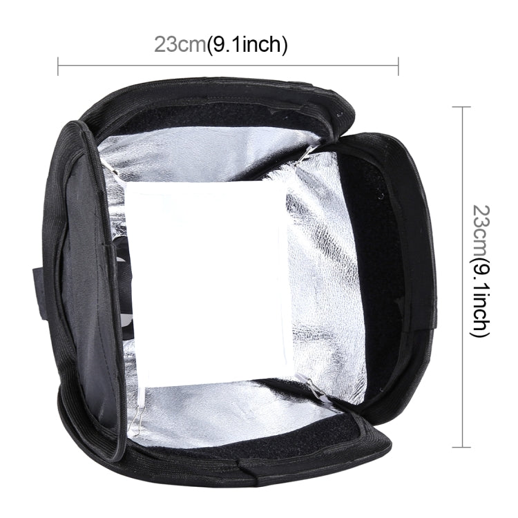 PULUZ Foldable Soft Flash Light Diffuser Softbox Cover, Size: 23cm x 23cm - Camera Accessories by PULUZ | Online Shopping UK | buy2fix