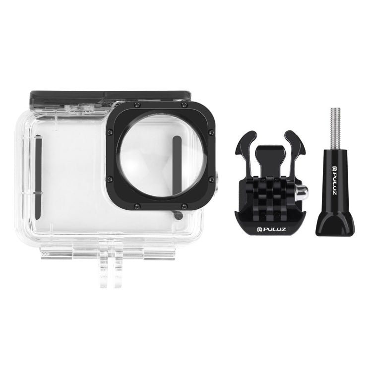 PULUZ 40m Waterproof Housing Protective Case with Buckle Basic Mount & Screw for GoPro Hero11 Black / HERO10 Black / HERO9 Black Max Lens Mod(Transparent) - DJI & GoPro Accessories by PULUZ | Online Shopping UK | buy2fix
