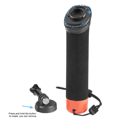 PULUZ Floating Foam Hand Grip Buoyancy Rods with Strap & Quick-release Base for GoPro Hero11 Black / HERO10 Black / HERO9 Black /HERO8 / HERO7 /6 /5 /5 Session /4 Session /4 /3+ /3 /2 /1, Insta360 ONE R, DJI Osmo Action and Other Action Cameras(Orange) - DJI & GoPro Accessories by PULUZ | Online Shopping UK | buy2fix