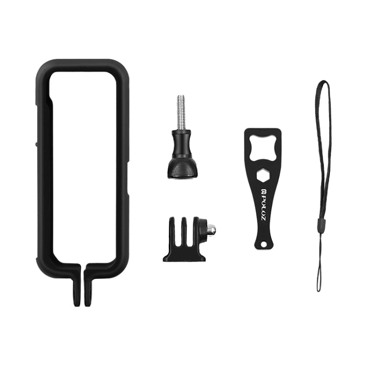 PULUZ PC Protective Frame for Insta360 ONE X2, with Adapter Mount & Screw(Black) - DJI & GoPro Accessories by PULUZ | Online Shopping UK | buy2fix