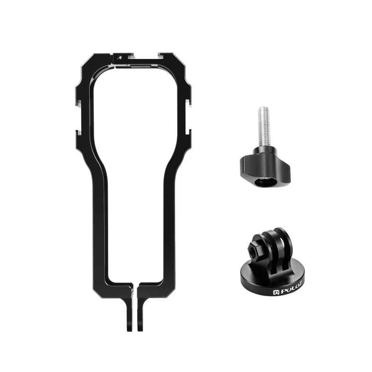 PULUZ Protective Cage Rig Housing Frame with Cold Shoe for Insta360 ONE RS 1-Inch 360 Edition(Black) - DJI & GoPro Accessories by PULUZ | Online Shopping UK | buy2fix