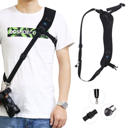 PULUZ Quick Release Anti-Slip Soft Pad Nylon Breathable Curved Camera Strap with Metal Hook for SLR / DSLR Cameras - Camera Accessories by PULUZ | Online Shopping UK | buy2fix