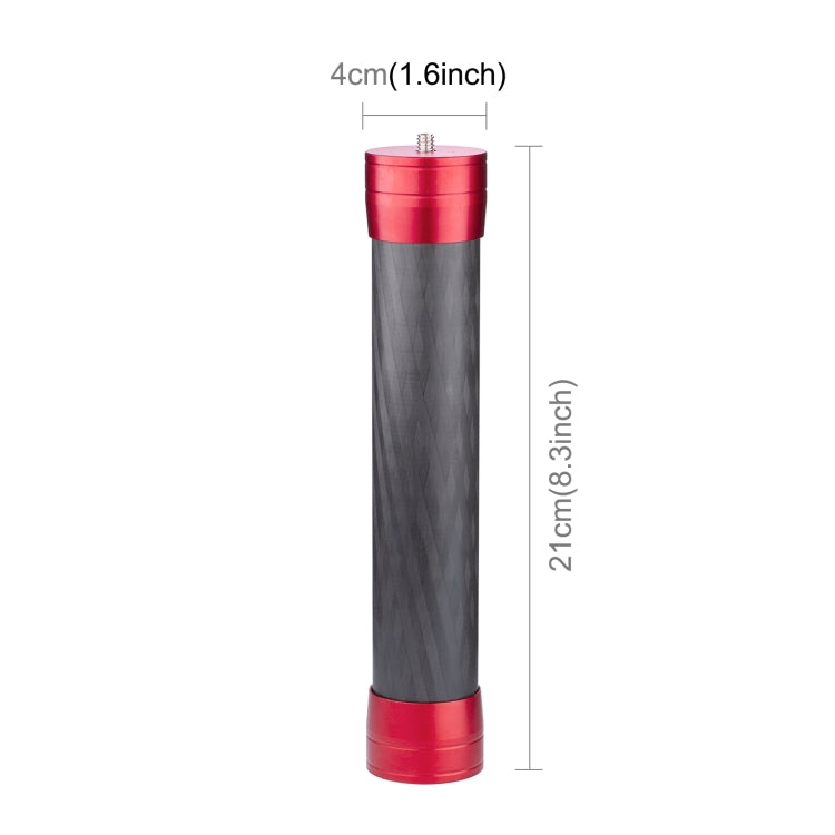 PULUZ 21cm Carbon Fiber Extension Monopod Stick for DJI / MOZA / Feiyu V2 / Zhiyun G5 Gimbal(Red) - DJI & GoPro Accessories by PULUZ | Online Shopping UK | buy2fix