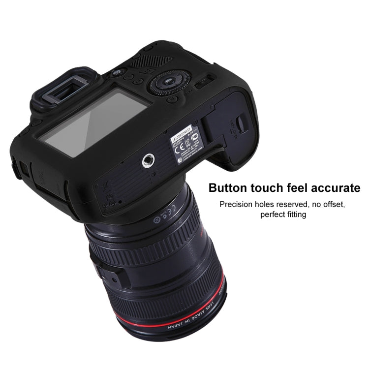 PULUZ Soft Silicone Protective Case for Canon EOS 6D(Black) - Camera Accessories by PULUZ | Online Shopping UK | buy2fix