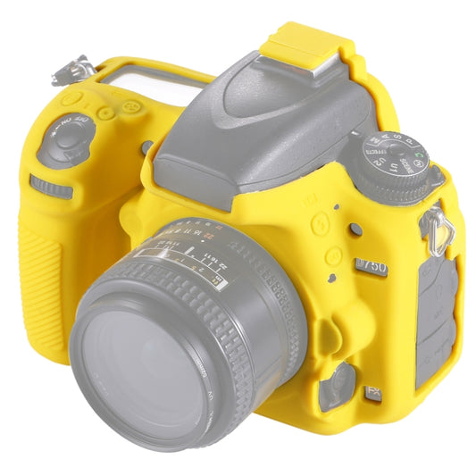 PULUZ Soft Silicone Protective Case for Nikon D750(Yellow) - Protective Case by PULUZ | Online Shopping UK | buy2fix