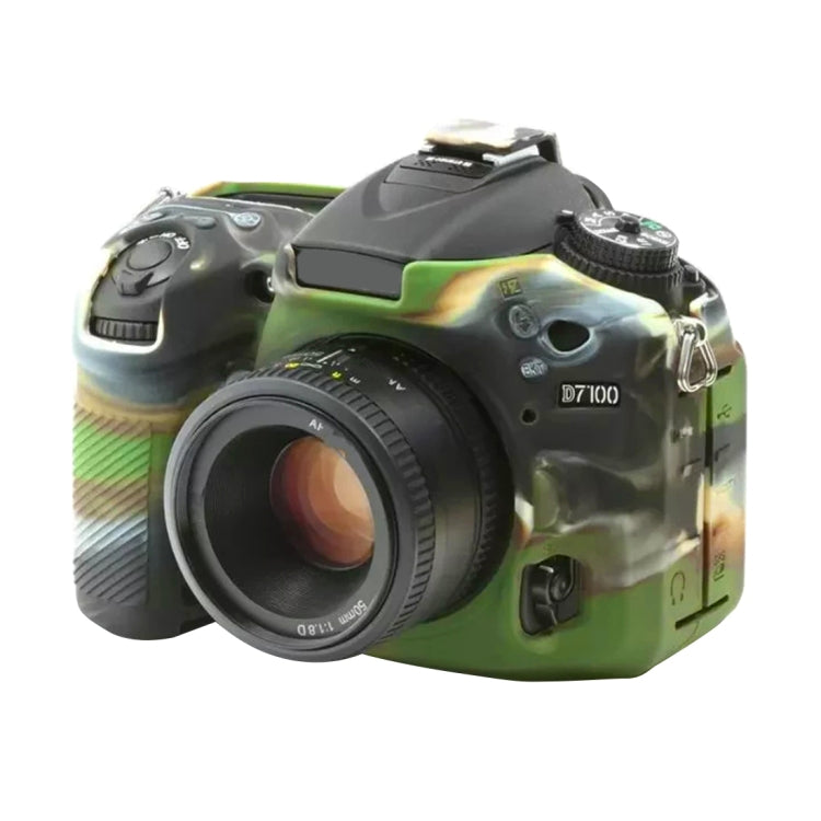 PULUZ Soft Silicone Protective Case for Nikon D7200 /D7100(Camouflage) - Camera Accessories by PULUZ | Online Shopping UK | buy2fix