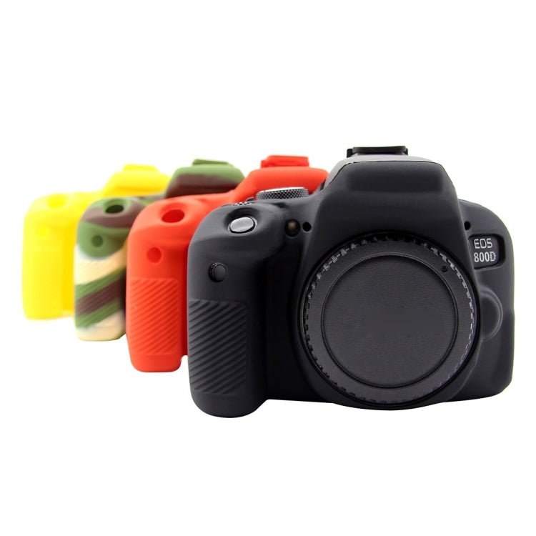 PULUZ Soft Silicone Protective Case for Canon EOS 800D(Black) - Camera Accessories by PULUZ | Online Shopping UK | buy2fix