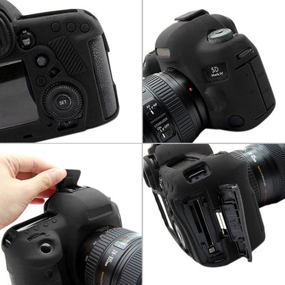 PULUZ Soft Silicone Protective Case for Canon EOS 5D Mark IV(Black) - Protective Case by PULUZ | Online Shopping UK | buy2fix