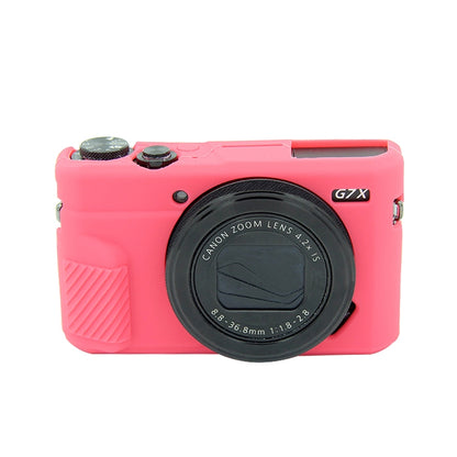 PULUZ Soft Silicone Protective Case for Canon EOS G7 X Mark II(Rose Red) - Camera Accessories by PULUZ | Online Shopping UK | buy2fix