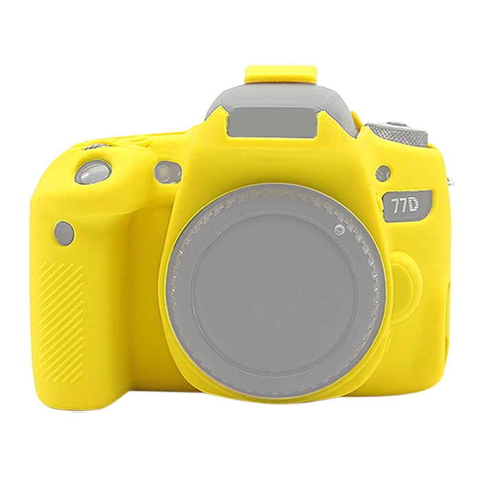 PULUZ Soft Silicone Protective Case for Canon EOS 77D(Yellow) - Camera Accessories by PULUZ | Online Shopping UK | buy2fix