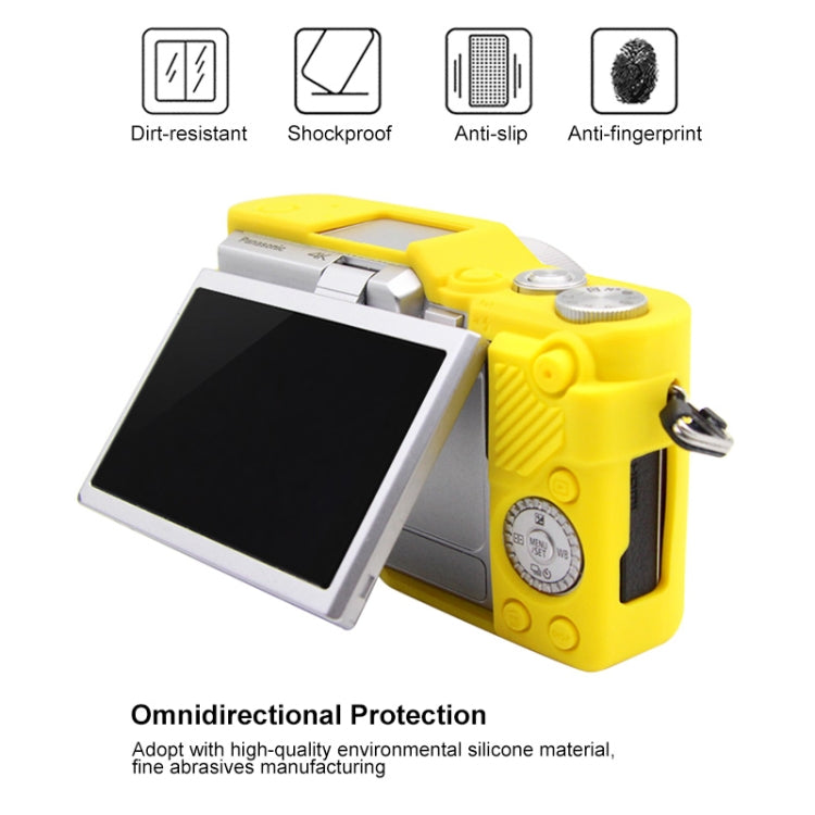 PULUZ Soft Silicone Protective Case for Panasonic Lumix GF10(Yellow) - Camera Accessories by PULUZ | Online Shopping UK | buy2fix