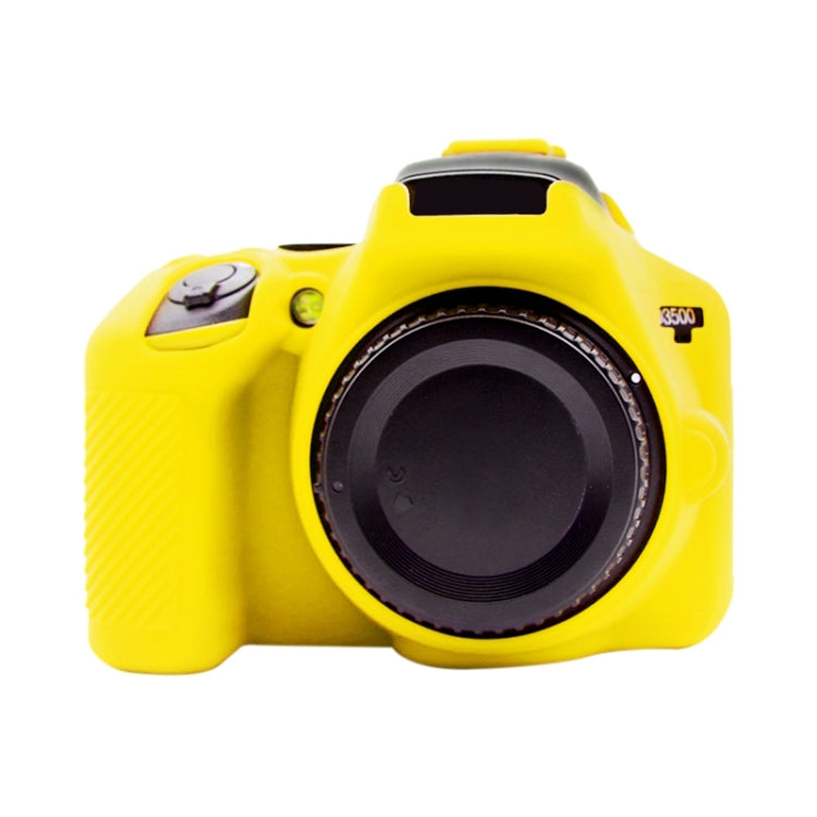 PULUZ Soft Silicone Protective Case for Nikon D3500(Yellow) - Camera Accessories by PULUZ | Online Shopping UK | buy2fix