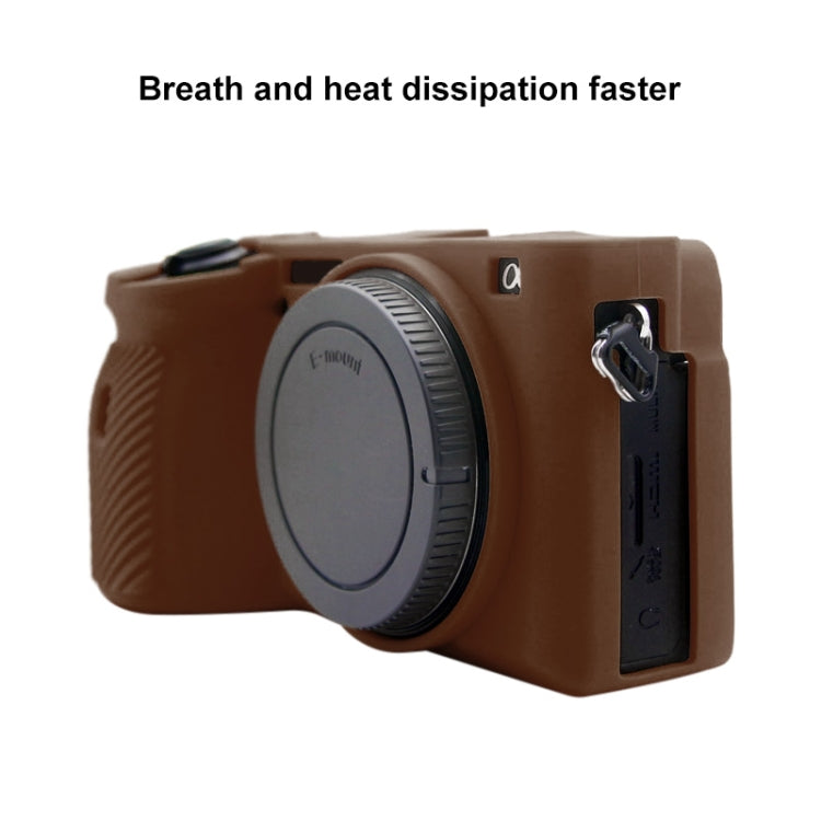 PULUZ Soft Silicone Protective Case for Sony A6600 / ILCE-6600 (Coffee) - Camera Accessories by buy2fix | Online Shopping UK | buy2fix