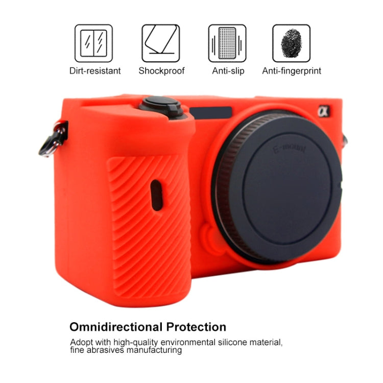 PULUZ Soft Silicone Protective Case for Sony A6600 / ILCE-6600 (Red) - Camera Accessories by buy2fix | Online Shopping UK | buy2fix