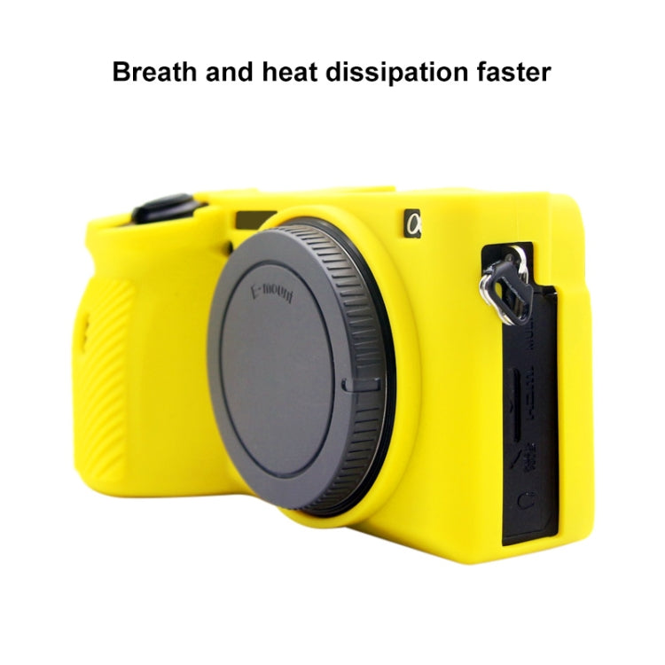 PULUZ Soft Silicone Protective Case for Sony A6600 / ILCE-6600 (Yellow) - Camera Accessories by buy2fix | Online Shopping UK | buy2fix
