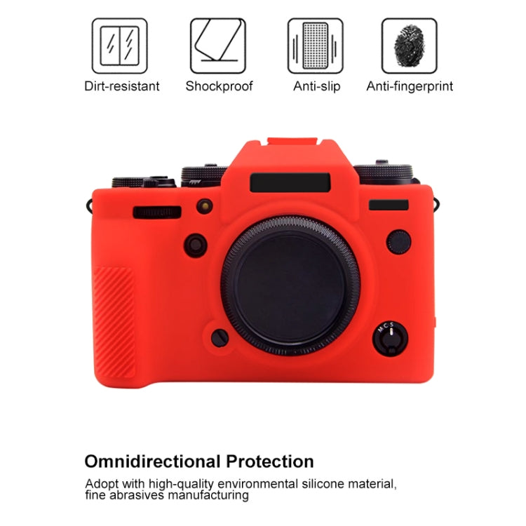 PULUZ Soft Silicone Protective Case for Fujifilm X-T4(Red) - Camera Accessories by PULUZ | Online Shopping UK | buy2fix