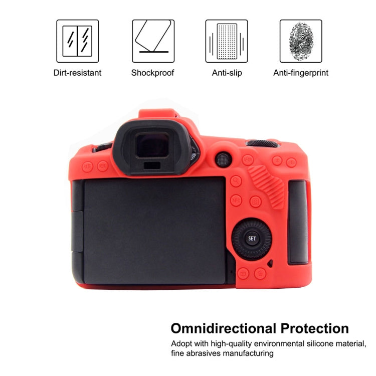PULUZ Soft Silicone Protective Case for Canon EOS R5(Red) - Camera Accessories by PULUZ | Online Shopping UK | buy2fix