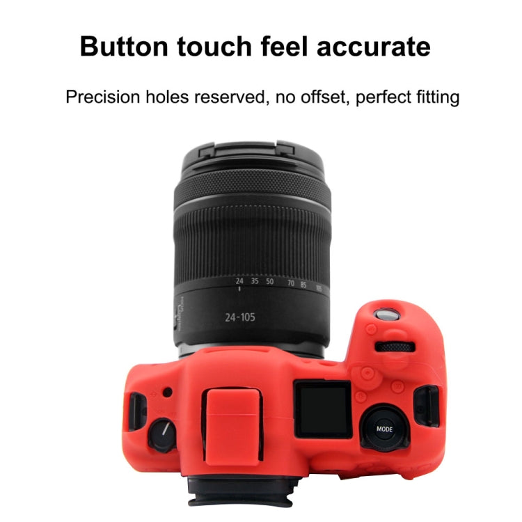 PULUZ Soft Silicone Protective Case for Canon EOS R5(Red) - Camera Accessories by PULUZ | Online Shopping UK | buy2fix
