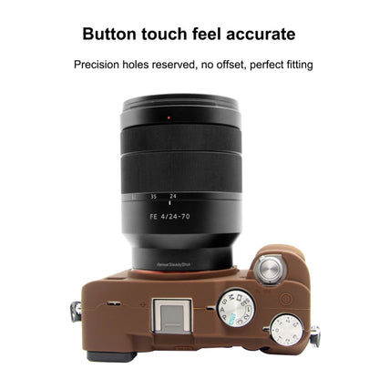 PULUZ Soft Silicone Protective Case for Sony A7C / ILCE-7C(Coffee) - Camera Accessories by PULUZ | Online Shopping UK | buy2fix