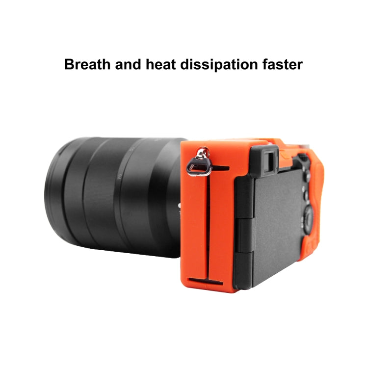 PULUZ Soft Silicone Protective Case for Sony A7C / ILCE-7C(Orange) - Camera Accessories by PULUZ | Online Shopping UK | buy2fix