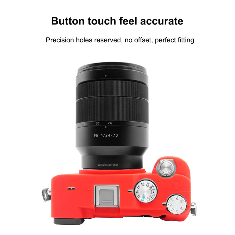 PULUZ Soft Silicone Protective Case for Sony A7C / ILCE-7C(Red) - Camera Accessories by PULUZ | Online Shopping UK | buy2fix