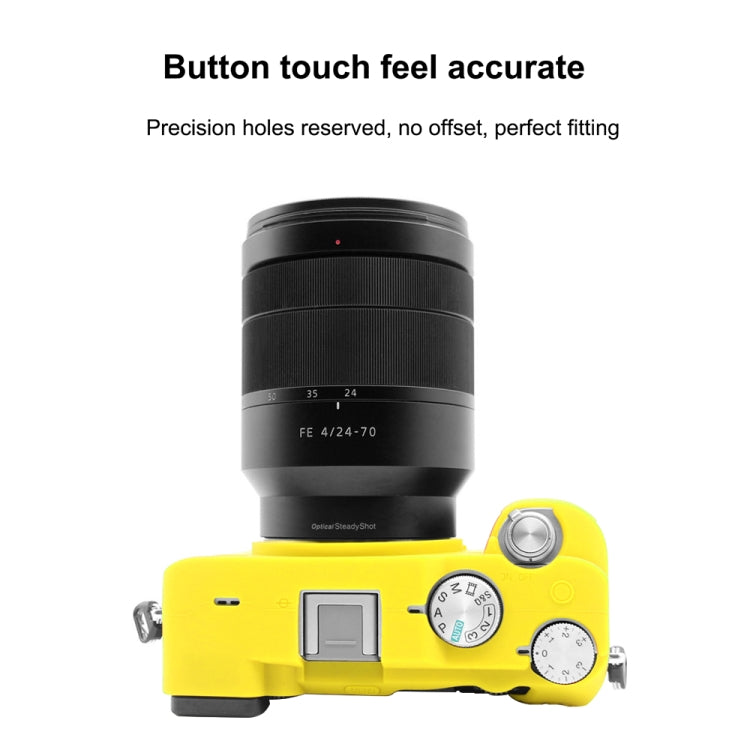 PULUZ Soft Silicone Protective Case for Sony A7C / ILCE-7C(Yellow) - Camera Accessories by PULUZ | Online Shopping UK | buy2fix