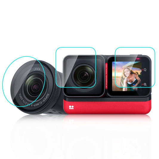For Insta360 One RS PULUZ 3 in 1 Screen + 4K Lens + Leica Lens Tempered Glass Film(Transparent) - DJI & GoPro Accessories by PULUZ | Online Shopping UK | buy2fix